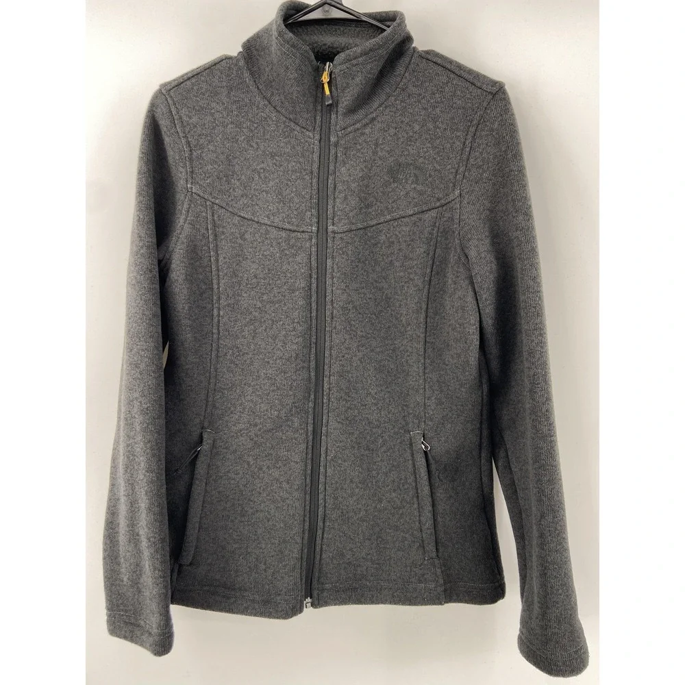 The North Face Jacket Womens Medium Gray Sweater Fleece‎ Full Zip Outdoor